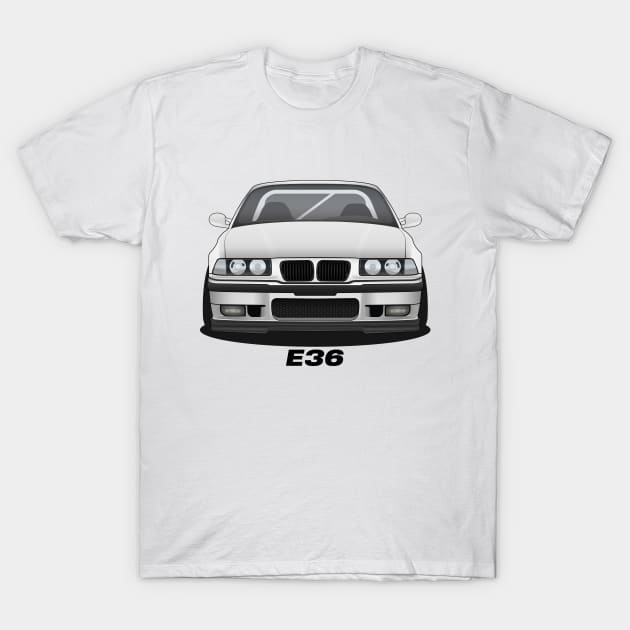 White E36 T-Shirt by turboosted